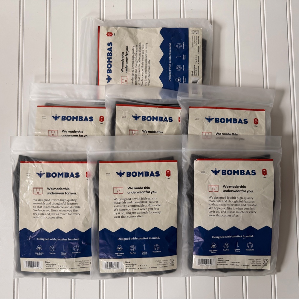 Bombas Men's Black Underwear - Bundle
